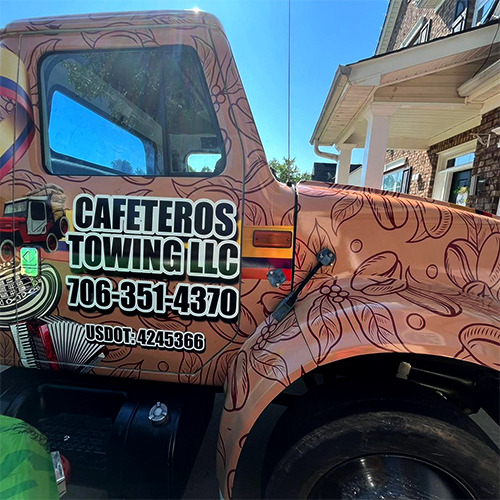 matchsigns-cafeteros towing – truck-wrap car-usa